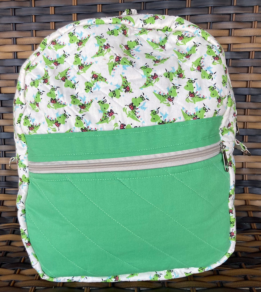 Mochila Infantil Tricoline com estampa de Dinossauro
