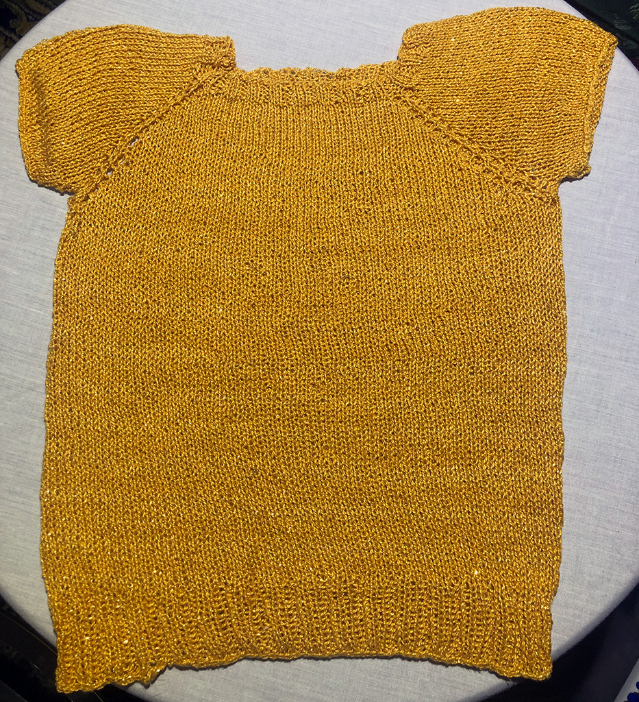 Blusa Feminina de Tric&ocirc; Tamanho Infantil Amarelo Ouro