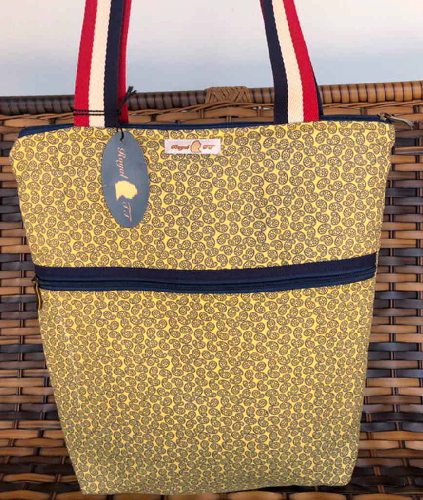 Bolsa Grande Tecido Tricoline e Alça Chic