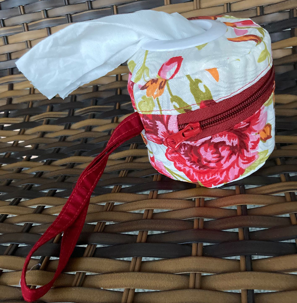 Porta Papel Higi&ecirc;nico em Tricoline Estampa Floral