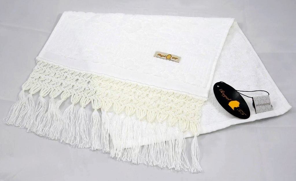 Toalha de Lavabo Lollipop Buddmeyer com Arte em Macram&ecirc;